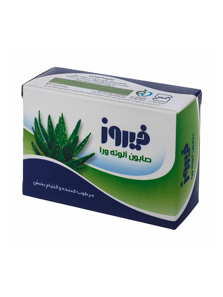 2-132.jpg صابون آلوئه ورا فیروز مناسب پوست های خشک و حساس 120 گرمی - Image 1