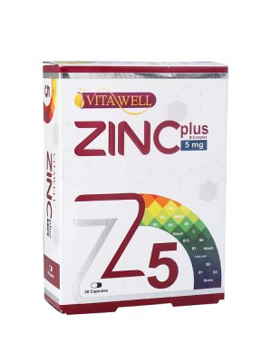 کپسول زینک پلاس ویتاول 5 میلی گرم 30 عددی