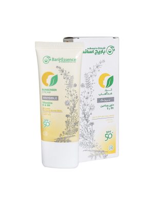 کرم ضد آفتاب بی رنگ باریج اسانس SPF50 مخصوص پوست خشک حجم 60 میلی لیتر