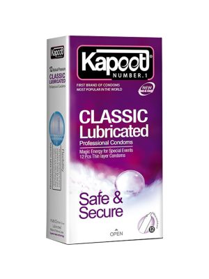 کاندوم ساده و کلاسیک کاپوت مدل Classic Lubricated بسته 12 عددی
