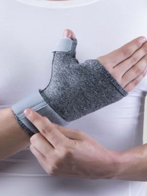 مچ کف بند نئوپرنی شست دار پاک سمن کد 127 طوسی سایز S