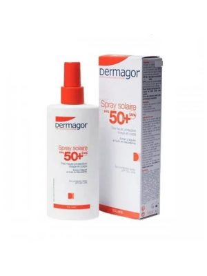 اسپری ضد آفتاب بی رنگ +SPF50 درماگور حجم 200 میلی لیتر