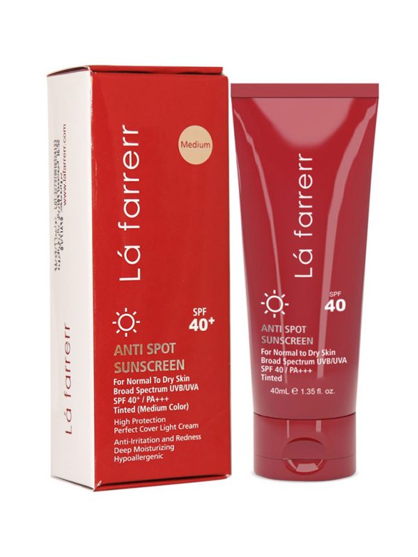 کرم ضد آفتاب رنگی و ضد لک SPF40 پوست خشک و معمولی لافارر با حجم 40 میلی لیتر - Image 2
