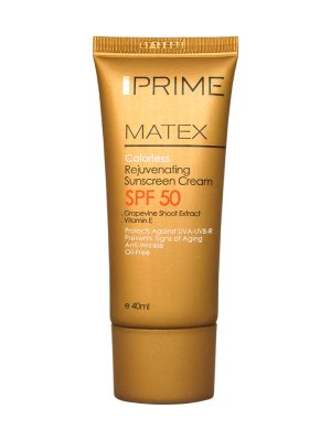کرم ضد آفتاب جوان کننده بی رنگ فاقد چربی SPF50 پریم حجم 40 میلی لیتر