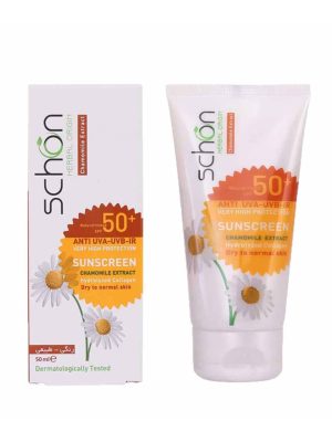 کرم ضد آفتاب شون ⁺SPF50 بژ طبیعی مناسب پوست های معمولی تا خشک 50 میلی لیتر