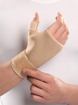 مچ کف بند نئوپرنی شست دار پاک سمن کد 127 کرمی سایز S