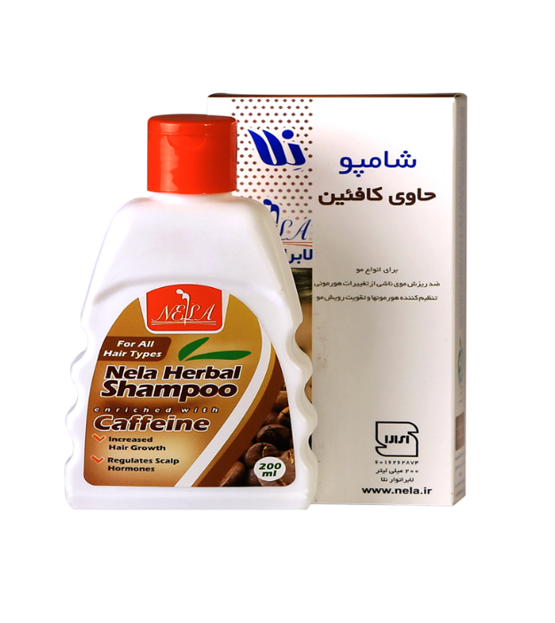 2022-07-222010.png شامپو کافئین ضد ریزش نلا حجم 200 میلی لیتر - Image 1