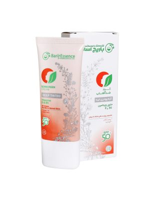 کرم ضد آفتاب باریج اسانس کرم پودری +SPF50 مخصوص پوست خشک رنگ تیره حجم 60 میلی لیتر