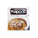 کاندوم خاردار و شیاردار کاپوت مدل Orgasm Fire X3 بسته 3 عددی