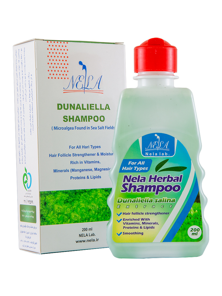 Dunaliella-Shampoo.jpg شامپو دونالی یه لا نلا حجم 200 میلی لیتر - Image 1
