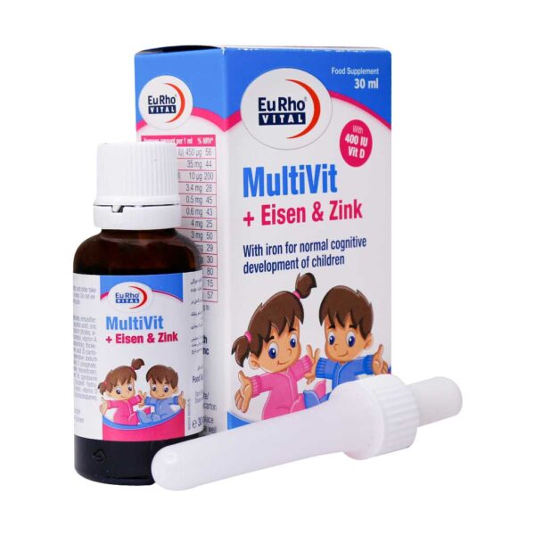 قطره مولتی ویت آیزن و زینک یوروویتال حجم 30 میلی لیتر - Image 3