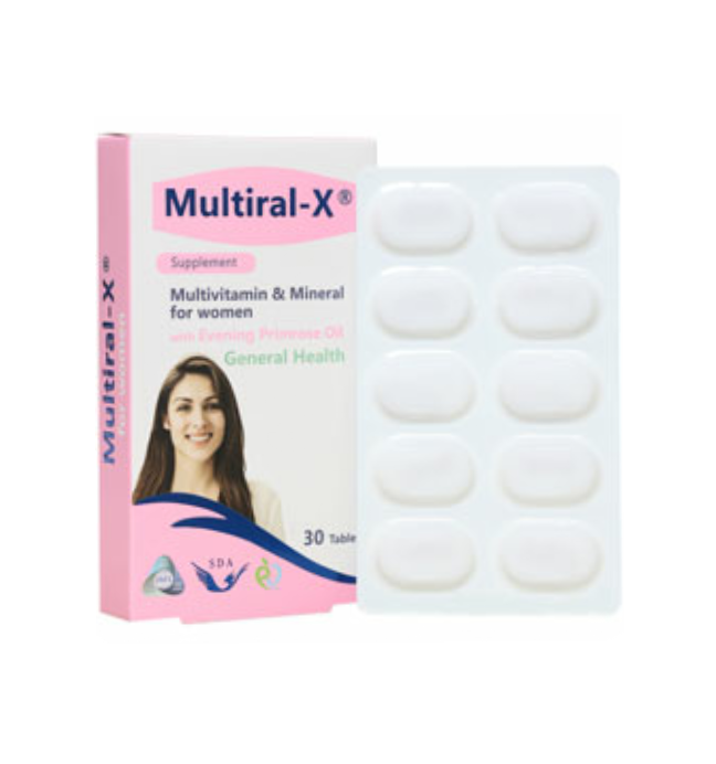 P_multiral.jpg.png قرص مولتیرال ایکس سیمرغ دارو عطار 30 عددی - Image 1