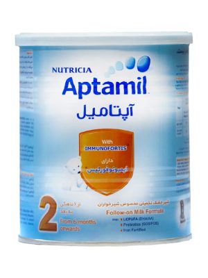 شیر خشک آپتامیل 2 نوتریشیا مناسب شیرخوران 6 تا 12 ماه 400 گرم