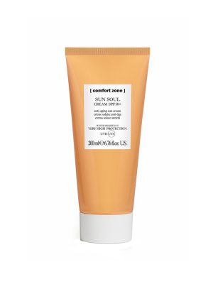 کرم ضد آفتاب و ضد پیری صورت و بدن +SPF 50 کامفورت زون سری Sun Soul مناسب انواع پوست حجم 200 میلی لیتر