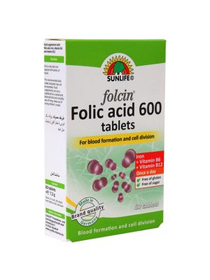 قرص فولسین فولیک اسید 600 سان لایف 60 عددی