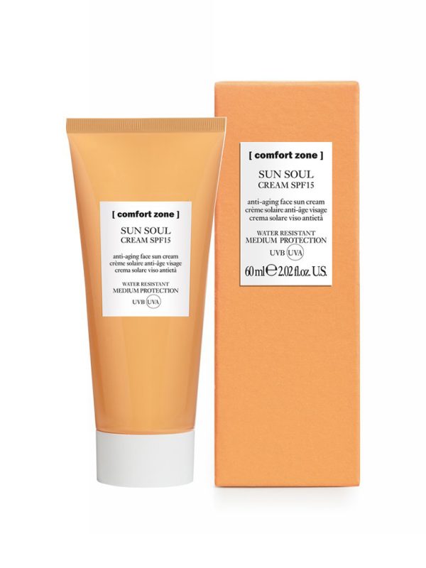 کرم ضد آفتاب و ضد پیری SPF15 کامفورت زون سری Sun soul مناسب انواع پوست حجم 60 میلی لیتر - Image 2