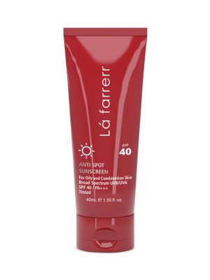 کرم ضد آفتاب و ضد لک رنگی SPF40 پوست چرب لافارر با حجم 40 میلی لیتر