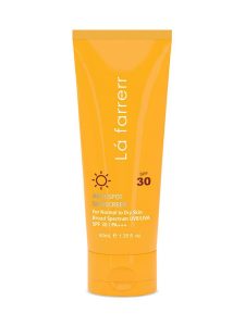 کرم ضد آفتاب و ضد لک بی رنگ SPF30 لافارر پوست خشک و معمولی با حجم 40 میلی لیتر