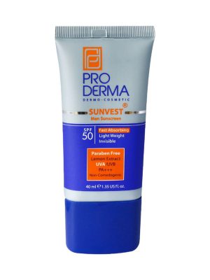 کرم ضد آفتاب فاقد چربی آقایان SPF50 پرودرما با حجم 40 میلی لیتر