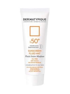 ضد آفتاب فلوئید مت فاقد چربی +SPF50 درماتیپیک با حجم 50 میلی لیتر