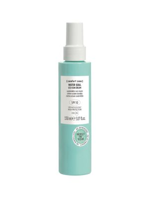 کرم ضد آفتاب SPF30 کامفورت زون مدل واتر سول اکو سوستینبل مناسب انواع پوست حجم 150 میلی لیتر
