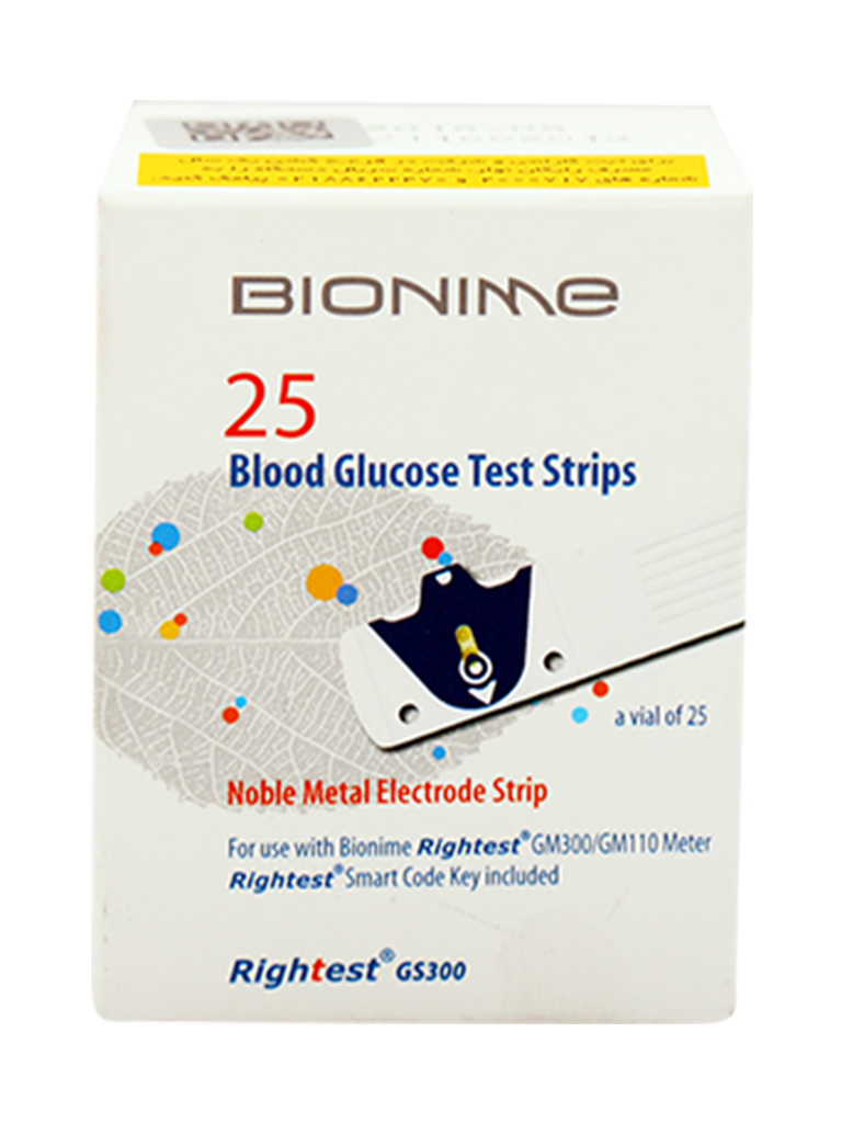 bionime-strip.jpg نوار تست قند خون بایونیم 25 عددی - Image 1