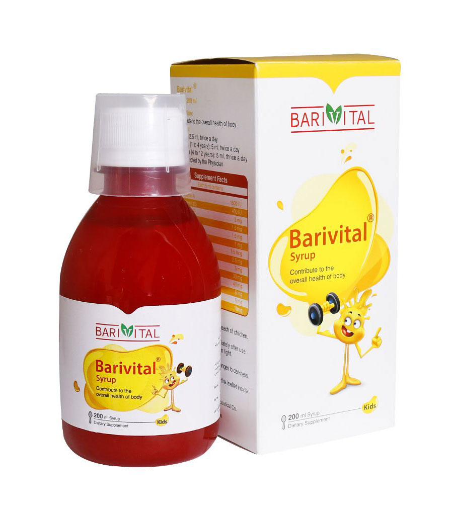 p-bariovital.jpg شربت مولتی ویتامین کودکان باریویتال حجم 200 میلی لیتر - Image 1