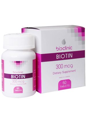 قرص بیوتین بایوکلینیک 300 میکروگرم 60 عددی