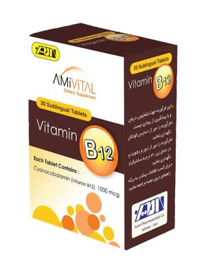 قرص زیر زبانی ویتامین ب12 امی ویتال 1000 میکرو گرمی 30 عددی