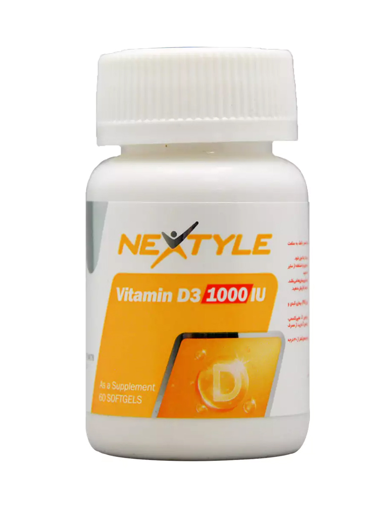 p_Nextyle-Vitamin-D3-1000-IU.jpg سافت ژل ویتامین د3 1000 واحد نکستایل 60 عددی - Image 1