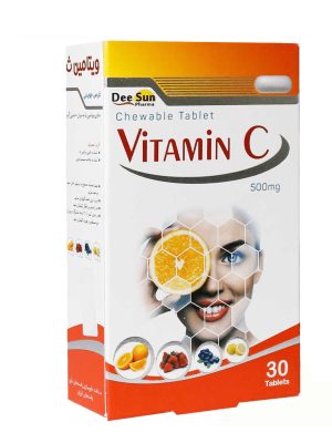 قرص جویدنی ویتامین ث دی سان فارما 500 میلی گرم 30 عددی