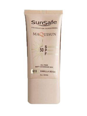 کرم ضد آفتاب کرم پودری و پرایمری مکی سان SPF50 سان سیف رنگی حجم 40 میلی لیتر
