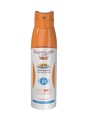 اسپری ضد آفتاب کودک SPF30 سان سیف حجم 150 میلی لیتر