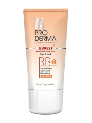 بی بی کرم SPF40 پرودرما بژ روشن حجم 40 میلی لیتر