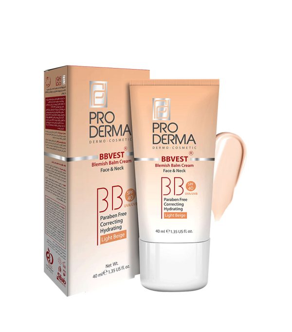 بی بی کرم SPF40 پرودرما بژ روشن حجم 40 میلی لیتر - Image 2
