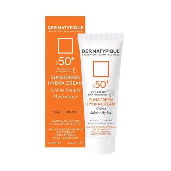 ضد آفتاب بی رنگ هیدرا +SPF50 درماتیپیک پوست خشک با حجم 50 میلی لیتر - Image 2