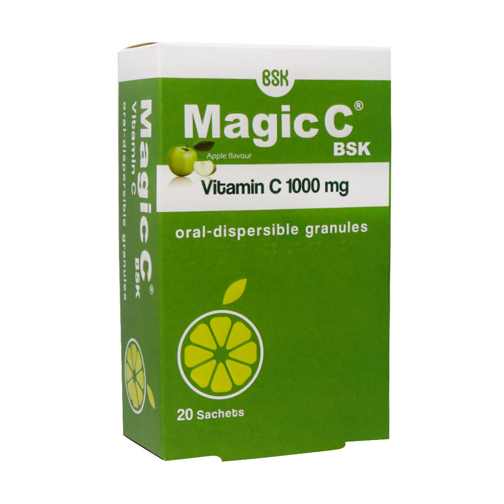 ساشه مجیک ویتامین C 1000 میلی گرم بی ا ساشه مجیک ویتامین C 1000 میلی گرم بی اس کی 20 عدد - Image 1