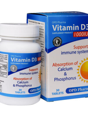 قرص ویتامین D3 1000 واحد او پی دی فارما 30 عددی