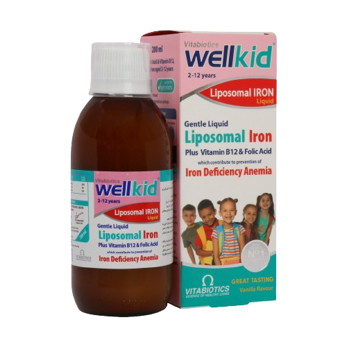 Vitabiotics-Wellkid-Liposomal-Iron-Liquidl-removebg-preview شربت ول کید لیپوزومال ویتابیوتیکس 200 میلی لیتر - Image 1