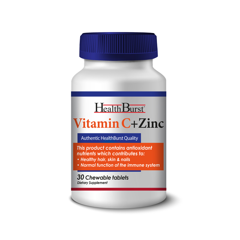 Vitamin-C-+-Zinc--Health-Burst قرص جویدنی ویتامین سی و زینک