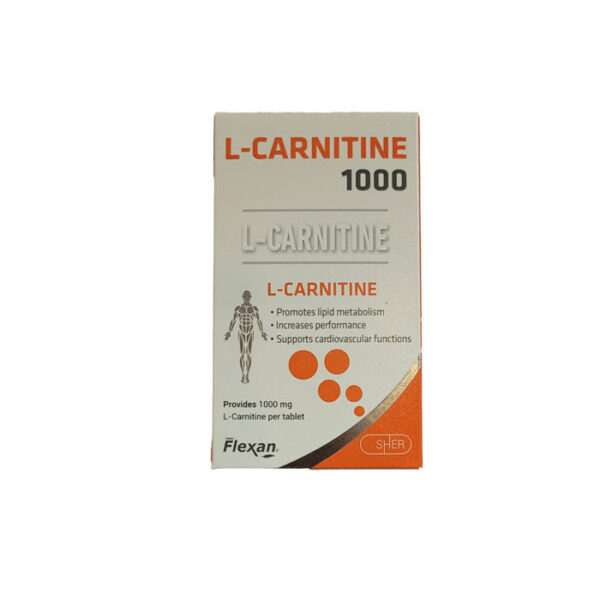 قرص ال کارنیتین فیشر فلکسان 1000 میلی گرم 30 عددی