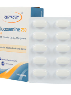 قرص گلوکزامین پلاس 750 میلی گرم سنتروویت 30 عددی