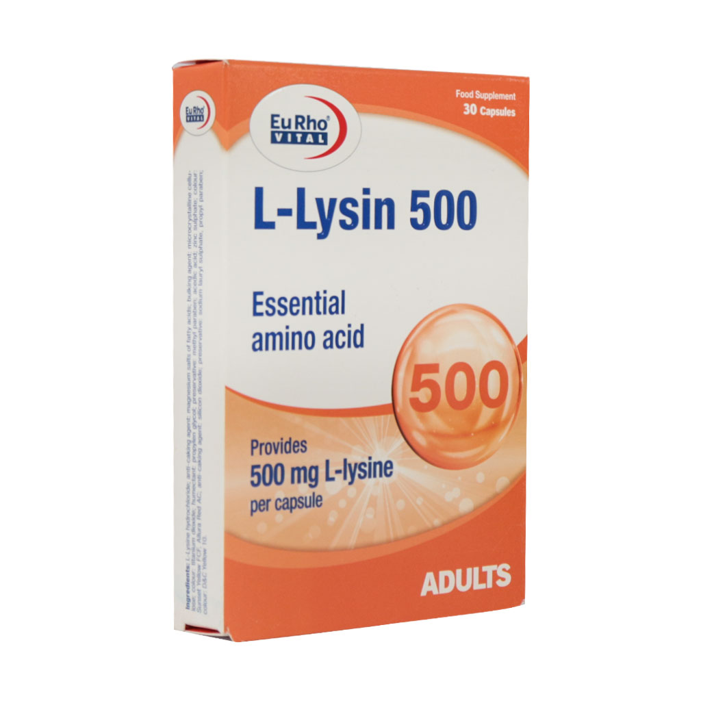 کپسول ال لیزین 500 میلی گرم یوروویتال 30 عددی کپسول ال لیزین 500 میلی گرم یوروویتال 30 عددی