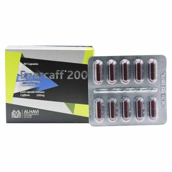 کپسول کافئین انرکاف 200 میلی گرم الحاوی 30 عددی