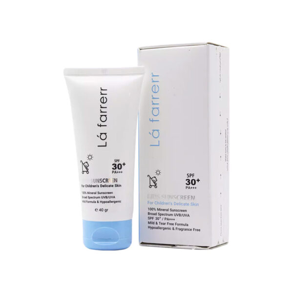 کرم ضد آفتاب مینرال کودکان لافارر SPF30 پسرانه حجم 40 گرم - Image 2