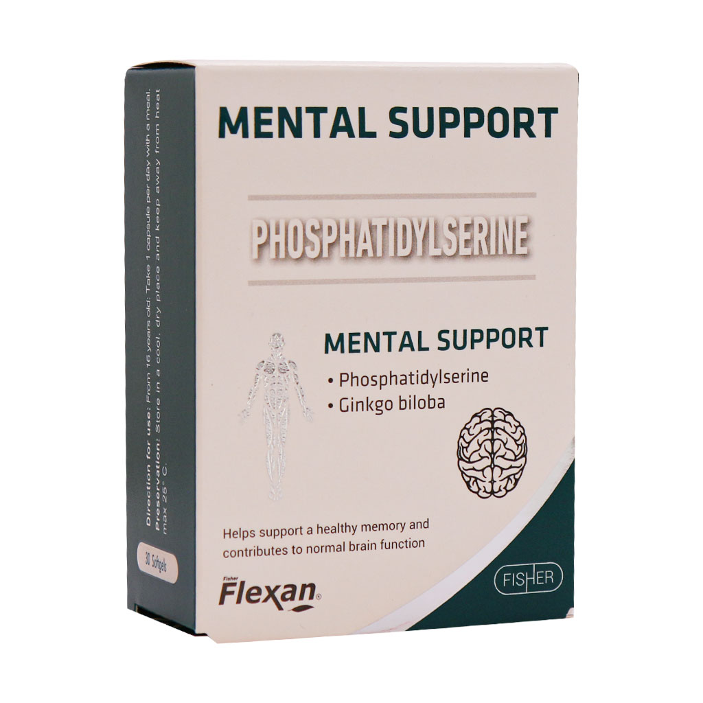 Fisher-Flexan-Mental-Support-30-Softgels کپسول ژلاتینی نرم منتال ساپورت فیشر فلکسان ۳۰ عددی - Image 1