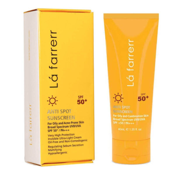 کرم ضد آفتاب و ضد لک بی رنگ لافارر SPF50 مخصوص پوست چرب با حجم 40 میلی لیتر - Image 3