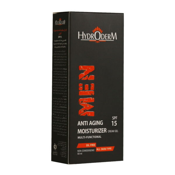 کرم ژل مرطوب کننده و ضد چروک آقایان هیدرودرم SPF15 حجم ۵۰ میلی لیتر - Image 2
