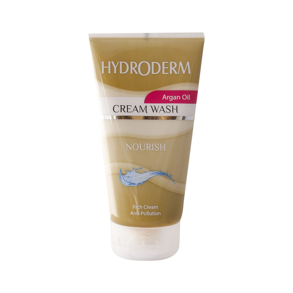 Hydroderm-Argan-Oil-Cream-Wash کرم واش مغذی و مرطوب کننده پوست هیدرودرم حاوی آرگان حجم ۱۵۰ میلی لیتر - Image 1