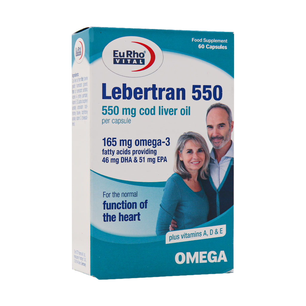 Eurhovital-Lebertran-550-60-Capsule کپسول لبرترن 550 یوروویتال 60 عددی - Image 1